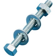137500 [緑十字 ポール用標識取付金具(片面・両面表示兼用) M12×64mm スチール製]