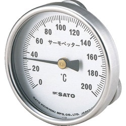 佐藤 バイメタル式表面温度計 サーモペッター 0～400℃ (2340-40) 2340-40