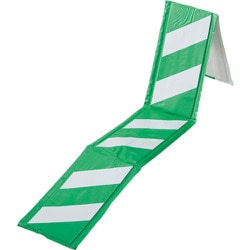 246032 [緑十字 コーナー用トラ柄クッション 緑/白 270×2000×6mm 反射タイプ]