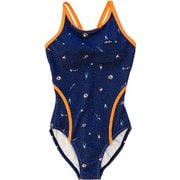 プリントワンピース ES39265 （PB）ネイビー Mサイズ [ワンピース水着 レディース]