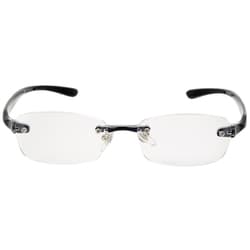 老眼鏡 シニアグラス 樹脂フレーム（TR90） 度数＋1.50 クリアブラック RG-T02 1.5