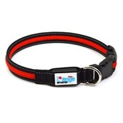 L'ange 充電式LED カラー M レッド [ペット 犬用 カラー 首輪 夜 散歩 光る LED発光]
