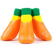 L'ange わんPAWプロテクト ベーシックオレンジ 3号 [ペット 犬用 ソックス 肉球保護 散歩 アスファルト対策]