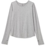 FLARE LONG SLEEVE TEE L Mグレー [レディース フィットネス・シャツ]