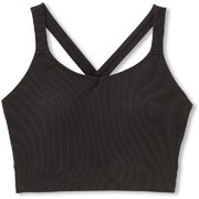 RIB MIDDLE TOP DS19320 M ブラック [レディース フィットネス・シャツ]