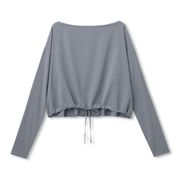 ヨギークロスクロップトップ yogi CLOTH CROP TOP DS39325 ドルフィングレー(DL) [レディース フィットネス・シャツ]