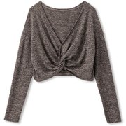BALCONY BOLERO M Wブラック [レディース フィットネス・シャツ]