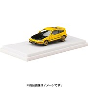 HJ641005CRY 1/64 ホンダ CR-X SiR EF8 カスタムバージョン+カーボンボンネット イエロー [ダイキャストミニカー]