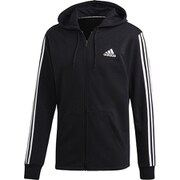 FSD66 DT9896 M MUSTHAVES 3STRIPES スウェットフルジップパーカー（裏毛） BLK/WHT J/L [メンズ スウェットパーカー]
