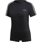 FSE60 DU2073 W CORE D2M 半袖Tシャツ 3ストライプス BLK/WHT J/L [レディース Tシャツ]