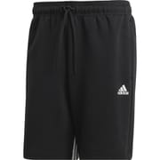 マストハブ スリーストライプス ショーツ MUST HAVES 3-STRIPES SHORTS FWQ70 EB5284 ブラック/ホワイト Lサイズ [フィットネス ショートパンツ メンズ]