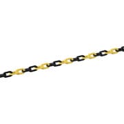 284015 [緑十字 プラスチックチェーン 黄/黒 長さ30m 線径6mmΦ PE]