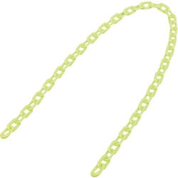 284038 [緑十字 プラスチックチェーン 蛍光緑 長さ1.2m 線径6mmΦ ポリエチレン]