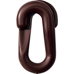 284156 [緑十字 プラスチックチェーン用ジョイント 茶 28×53.5(線径8Φ) 2個組]