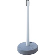 288201 [緑十字 屋外用ベルトパーテーション(受け専用タイプ) ポール:白 高さ940mm]