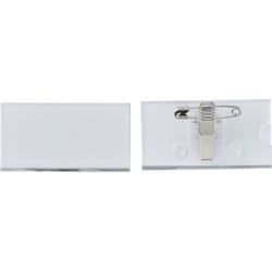 298030 [緑十字 角型名札 30×60mm(台紙28×60mm) 両用クリップ付]