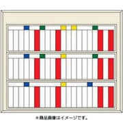 303003 [緑十字 マグネット式名札掛(60名用) 赤⇔白 485×575mm 色札12枚付]