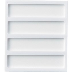 304040 [緑十字 名札ケース(4名用) 144×127×8mm 裏面テープ付 アクリル札付]