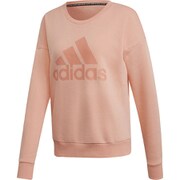 FWS77 EB3814 W MH ビッグロゴ スウェット クルー グローPNK F19 J/L [レディース スウェット]