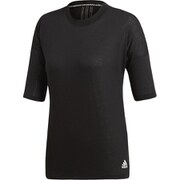 FWS80 EB3820 W MH 3ストライプス Tシャツ BLK/WHT J/M [レディース Tシャツ]