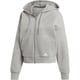 FWS82 EB3823 W MH 3ストライプス DK フーディー Mグレイヘザー/WH J/M [レディース フーディー]