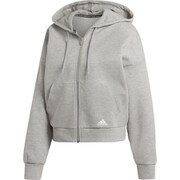 FWS82 EB3823 W MH 3ストライプス DK フーディー Mグレイヘザー/WH J/M [レディース フーディー]