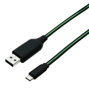 LED内蔵microUSBケーブル 1m グリーン SLE-M10/GN