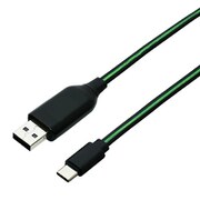 LED内蔵USBType-Cケーブル 1m グリーン SLE-C10/GN