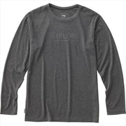 ロングスリーブフラッシュドライメリノクルー L/S FD MERINO CREW NT61814 （ZC）ミックスチャコール Lサイズ [アウトドア カットソー メンズ]