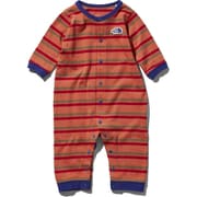 L/S Border Rompers NTB11968 （ZI）ザイオンオレンジ 70cm [ウエア ベビー用]