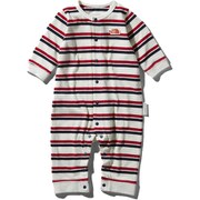 L/S Border Rompers NTB11968 （VW）ビンテージホワイト 70cm [ウエア ベビー用]