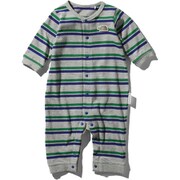 L/S Border Rompers NTB11968 （Z）ミックスグレー 70cm [ウエア ベビー用]