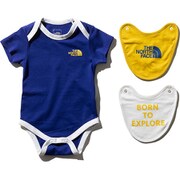 S/S Rompers &2P Bib NTB11969 （AB）アズテックブルー 80cm [ウエア ベビー用]