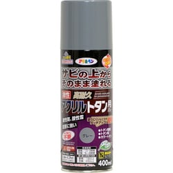 油性高耐久 アクリルトタンスプレー 400ml グレー [塗料]