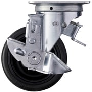 413F0S-CHR100-BAR01 [ハンマー Sシリーズ方向規制自在SP付ゴム車100mm]