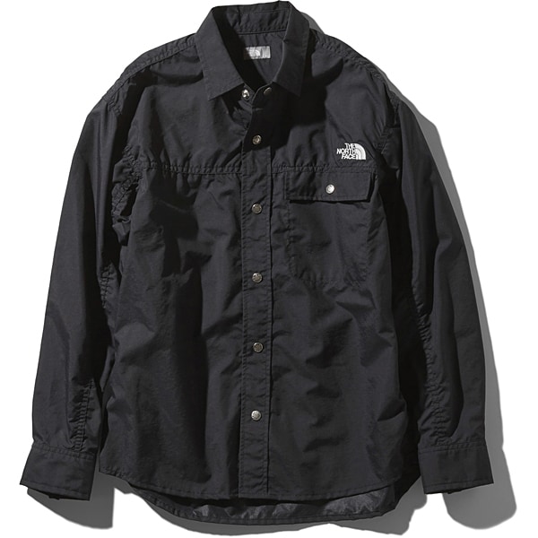 ロングスリーブヌプシシャツ L/S Nuptse Shirt NR11961 （K）ブラック Mサイズ [アウトドア シャツ ユニセックス]