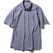 S/S Hidden Valley Shirt NR21967 （NG）ネイビーギンガム Lサイズ [アウトドア シャツ メンズ]