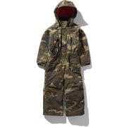 ノベルティーウォータープルーフワンピース Novelty WP Onepiece NSJ61909 （WD）ウッドランド2 110cm [スキーワンピース キッズ]