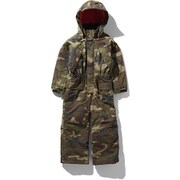ノベルティーウォータープルーフワンピース Novelty WP Onepiece NSJ61909 （WD）ウッドランド2 120cm [スキーウェア ジュニア]