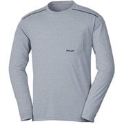 POCKET DRY TS LS MIV01670 HEATHER WHITE Mサイズ（日本：Lサイズ） [アウトドア カットソー メンズ]
