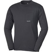 POCKET DRY TS LS MIV01670 CHARCOAL HEATHER Lサイズ（日本：XLサイズ） [アウトドア カットソー メンズ]