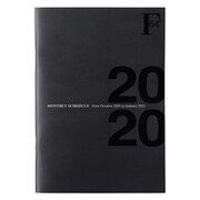 F.O.B A5 ダイアリーノート(マンスリー) ブラック 2020 PBF48K20