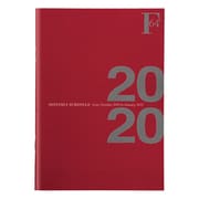 F.O.B A6 ミニダイアリーノート(マンスリー) ディープレッド 2020 PBF55DR20