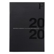 F.O.B A6 ミニダイアリーノート(マンスリー) ブラック 2020 PBF55K20