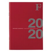 F.O.B B6 ダイアリーノート(マンスリー) ディープレッド 2020 PBF75DR20