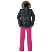 Powdery Snow Two-Piece XL BK [スキーウェア 上下セット メンズ]