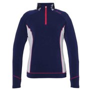 Stretch Fleece Pt Girls Zip Moc PS7H2LS90 NV 110cm [スキーウェア ジュニア]