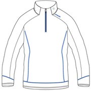 Stretch Fleece Pt Girls Zip Moc PS7H2LS90 WT 110cm [スキーウェア ジュニア]