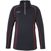 Stream Cut Ws 1/2 Zip Tee PS882LS62 BK Lサイズ [アンダー・タイツ レディース]