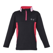 Stretch Fleece Girls 1/2 Zip Tee PS8H2LS90 BK 100cm [アウトドア フリース キッズ]
